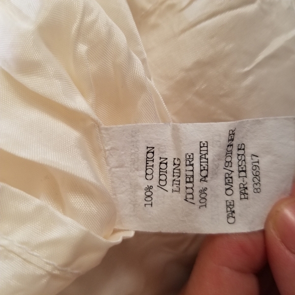 CYNTHIA Steffe Strapless Cotton Ruffled Trim Striped Dress Size 6 - Picture 8 of 9